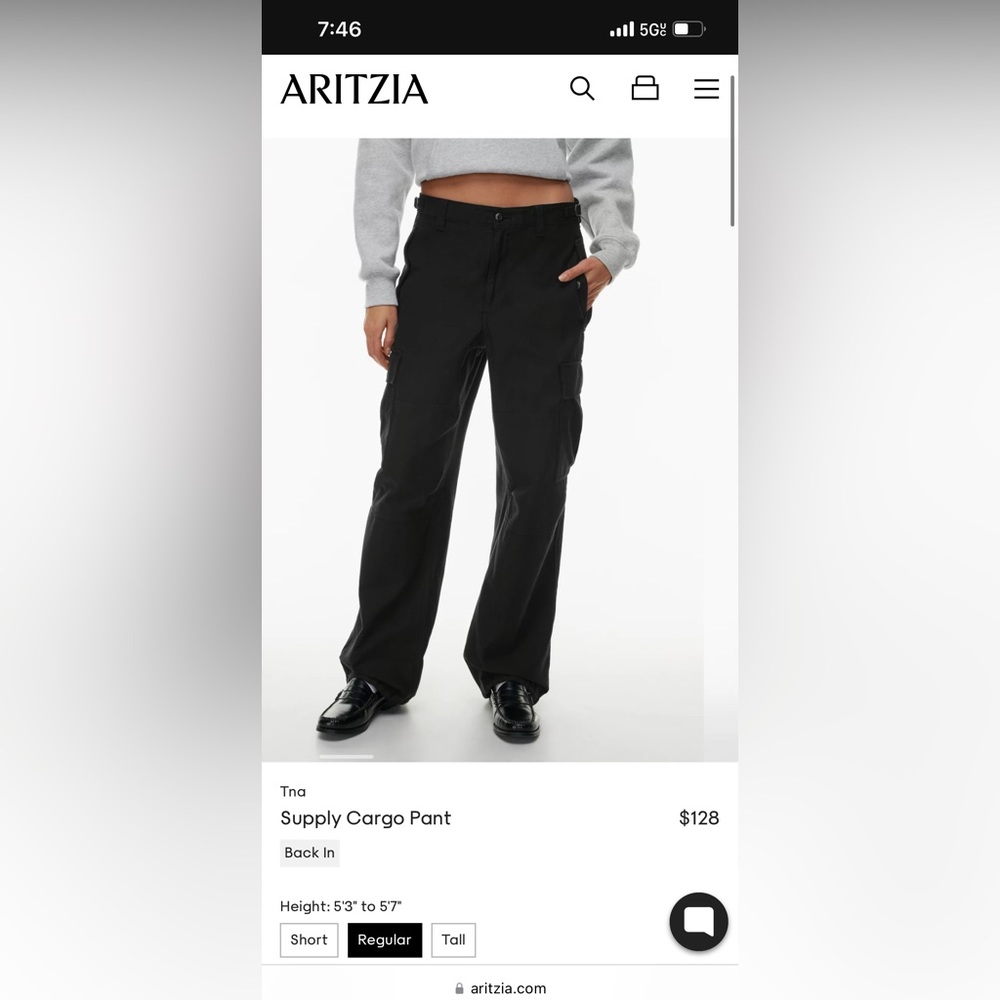 TNA black cargo pants